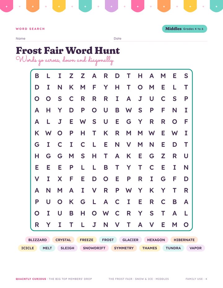 Middles · Word search